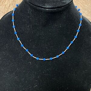 925 sterling silver and lapis necklace